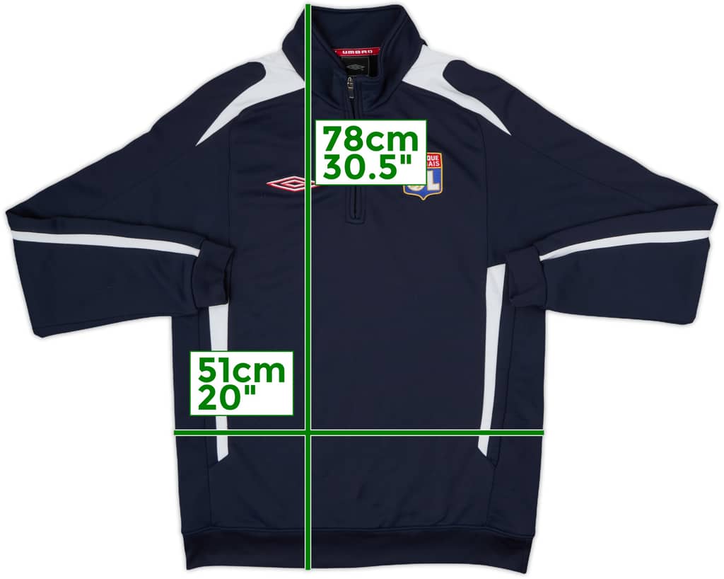 2007-08 Lyon Umbro 1/4 Zip Drill Top - 8/10 - (M)