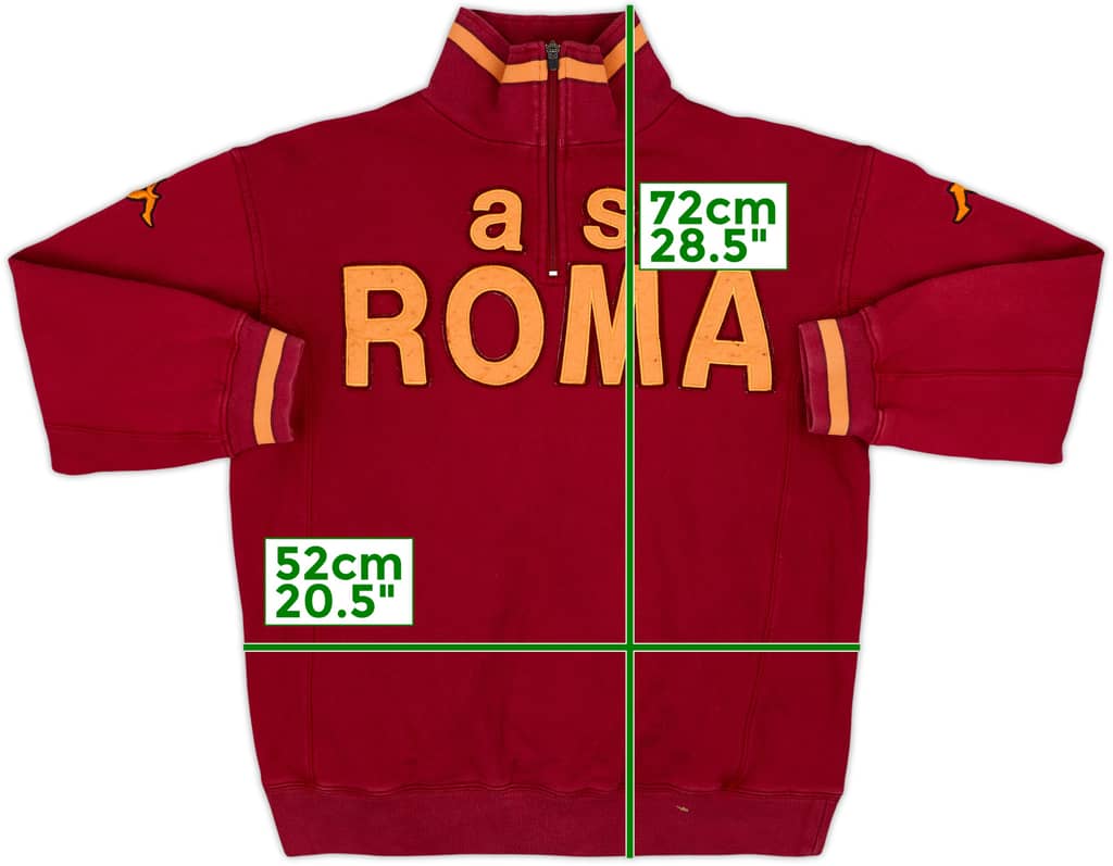 2009-10 Roma Kappa 1/4 Zip Drill Top - 8/10 - (M)