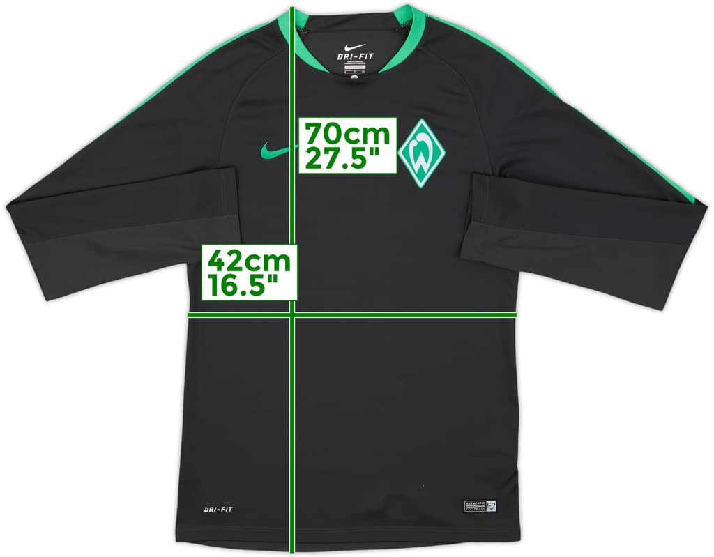 2015-16 Werder Bremen Nike Training L/S Shirt - 4/10 - (S)