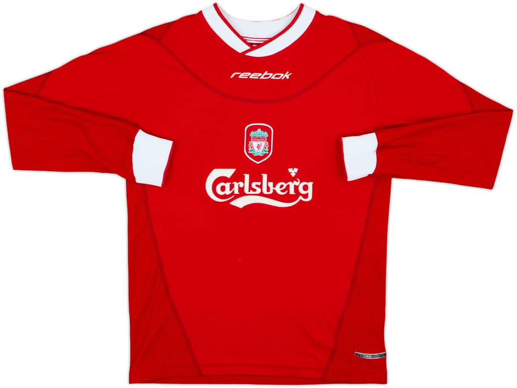 2002-04 Liverpool Home L/S Shirt - 9/10 - (L.Boys)