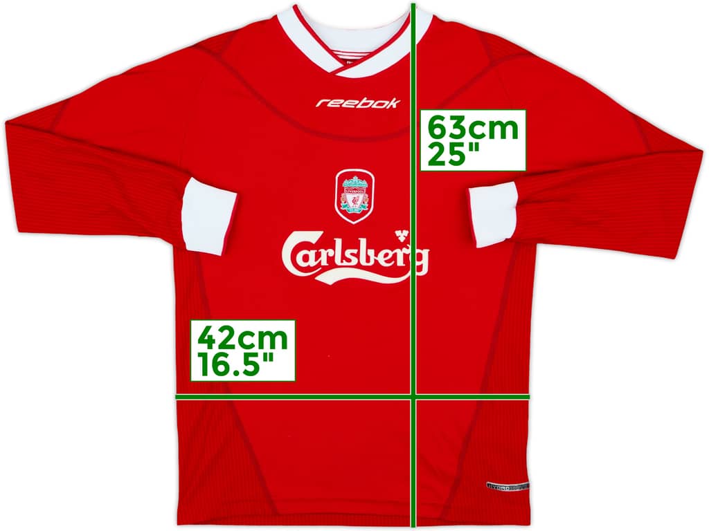 2002-04 Liverpool Home L/S Shirt - 9/10 - (L.Boys)