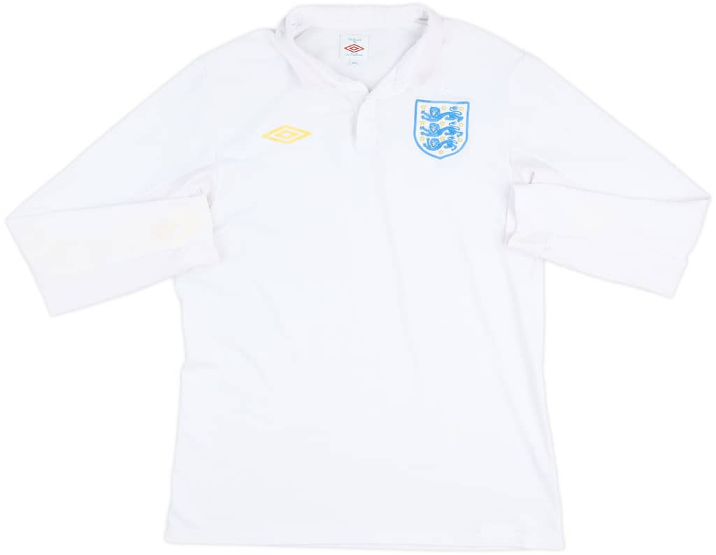 2009-10 England Home L/S Shirt - 5/10 - (M)