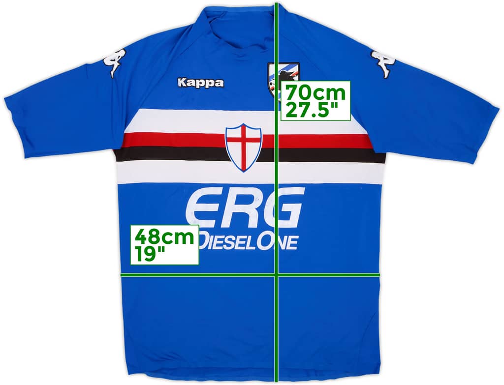 2006-07 Sampdoria Player Issue Home Shirt - 5/10 - (L)