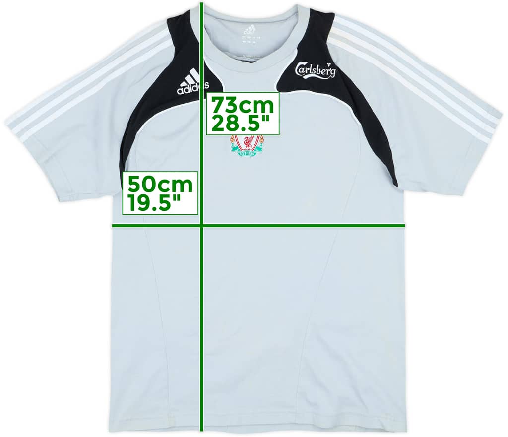 2008-09 Liverpool adidas Cotton Tee - 5/10 - (M)