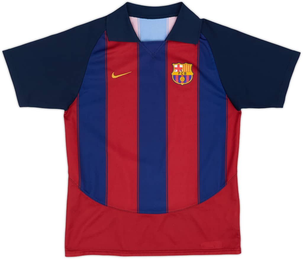 2003-04 Barcelona Basic Home Shirt - 6/10 - (XL.Boys)