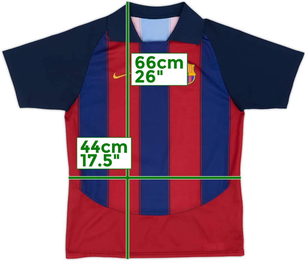 2003-04 Barcelona Basic Home Shirt - 6/10 - (XL.Boys)