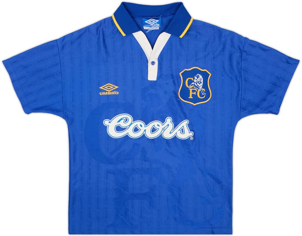 1995-97 Chelsea Home Shirt - 7/10 - (Y)