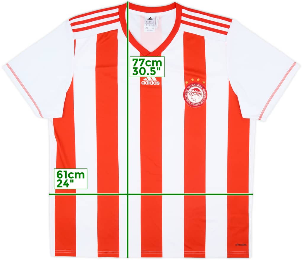 2015-16 Olympiakos Basic Home Shirt - 8/10 - (XL)