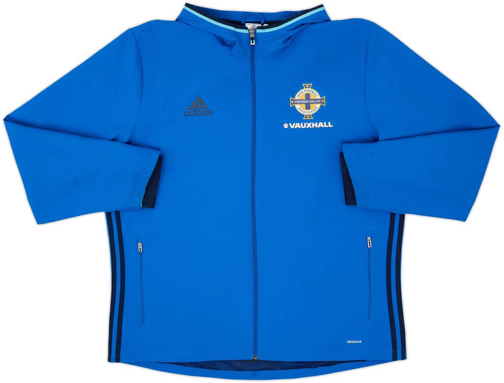 2016-17 Northern Ireland adidas Hooded Track Jacket - 8/10 - (XL)