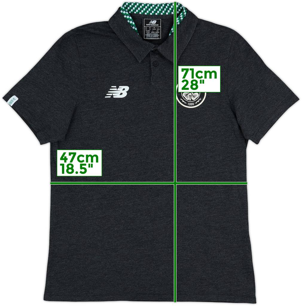 2017-18 Celtic New Balance Polo Shirt - 9/10 - (M)