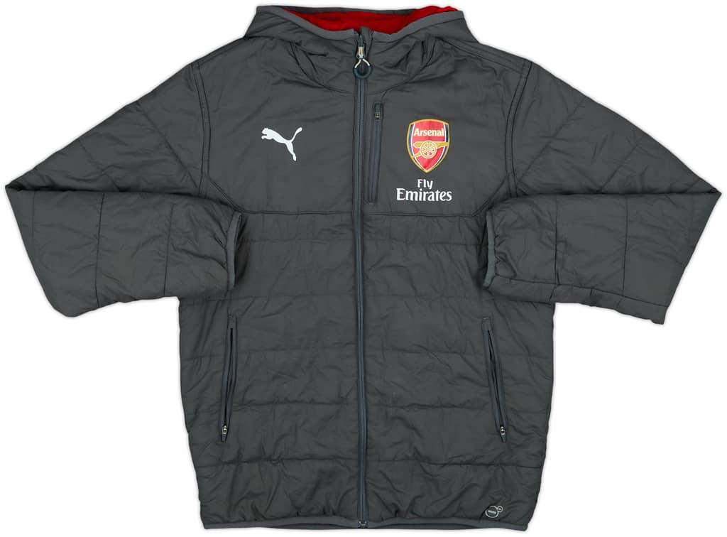 2017-18 Arsenal Puma Reversible Padded Bench Coat - 7/10 - (S)