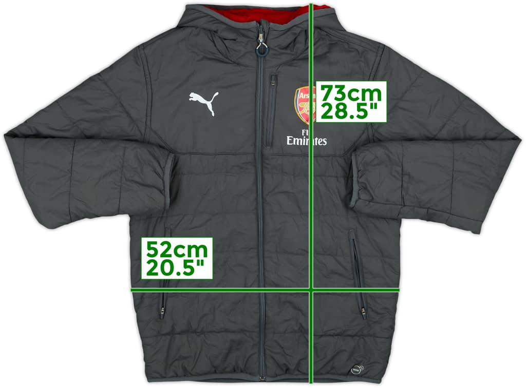 2017-18 Arsenal Puma Reversible Padded Bench Coat - 7/10 - (S)