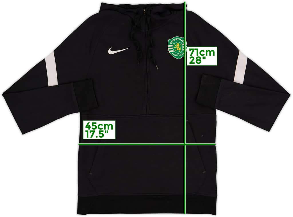 2021-22 Sporting CP Nike 1/2 Zip Hooded Track Jacket - 4/10 - (S)