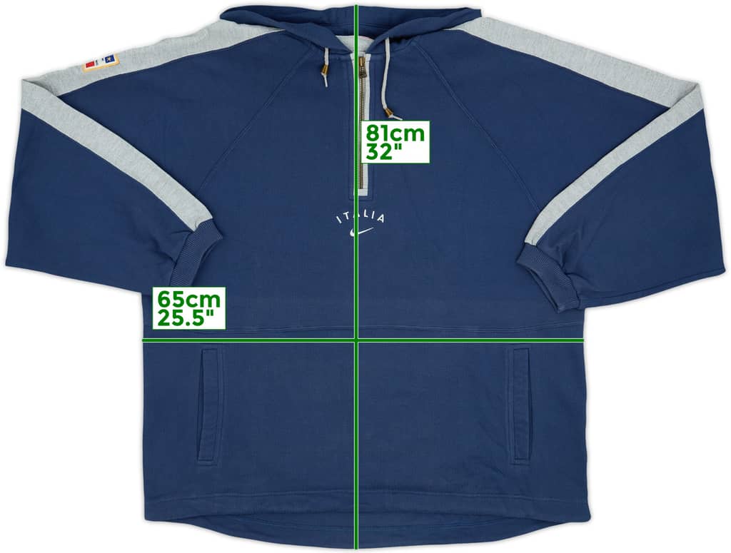 1996-97 Italy Nike 1/4 Zip Sweat Top - 6/10 - (XL)