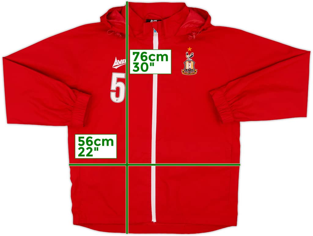 2019-20 Bradford Avec Player Issue Hooded Track Jacket #5 - 8/10 - (M)