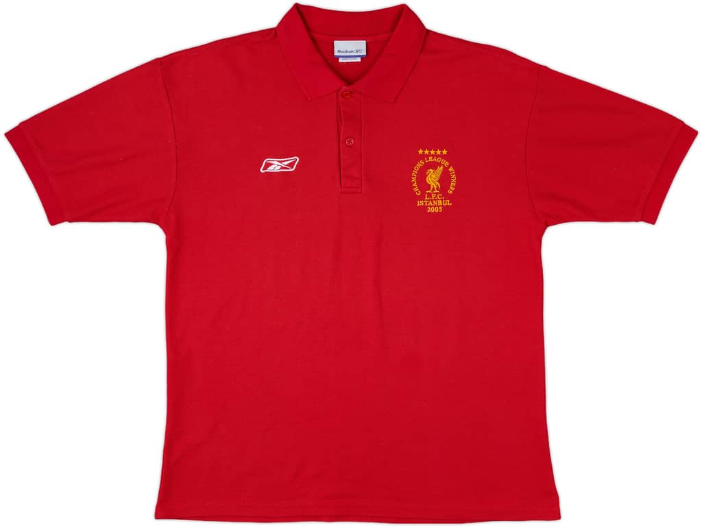 2005-06 Liverpool 'CL Winners' Reebok Polo Shirt - 8/10 - (M)
