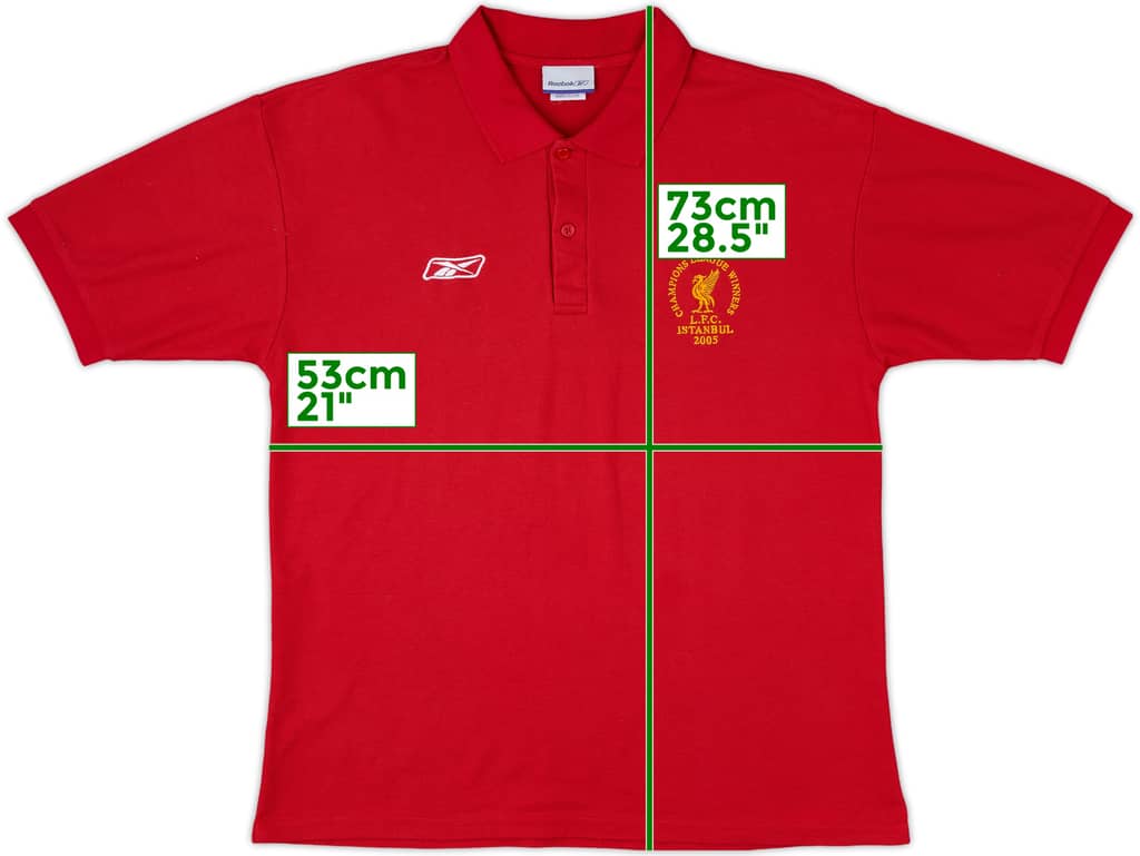 2005-06 Liverpool 'CL Winners' Reebok Polo Shirt - 8/10 - (M)