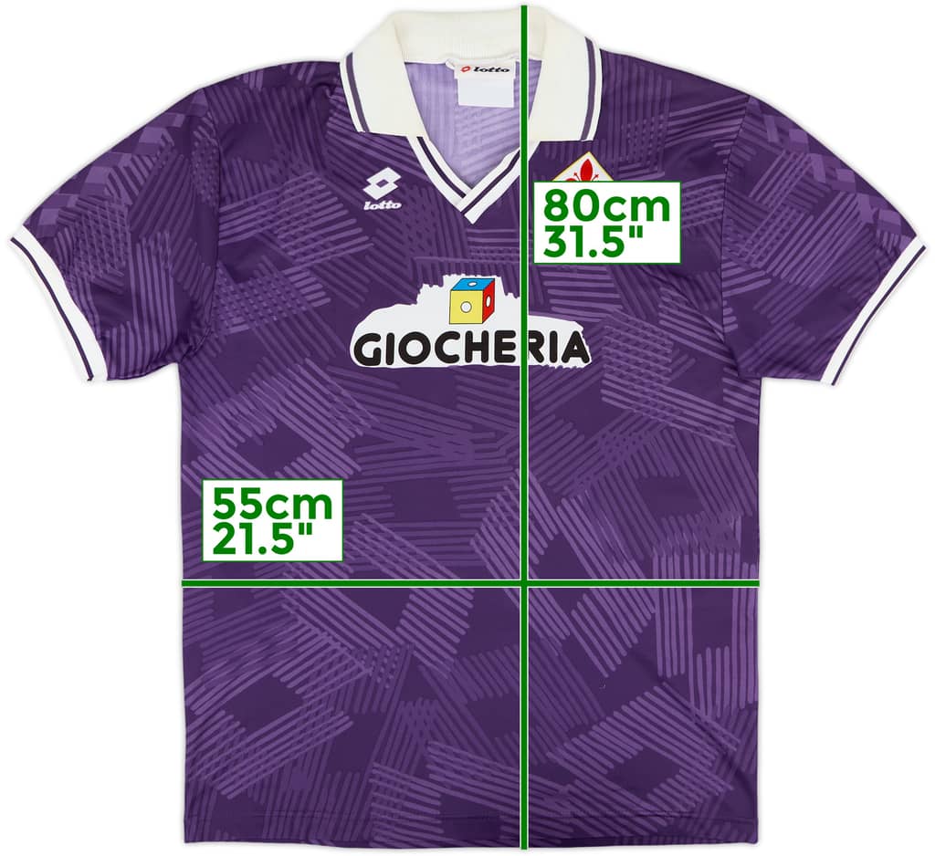 1991-92 Fiorentina Home Shirt - 6/10 - (XL)
