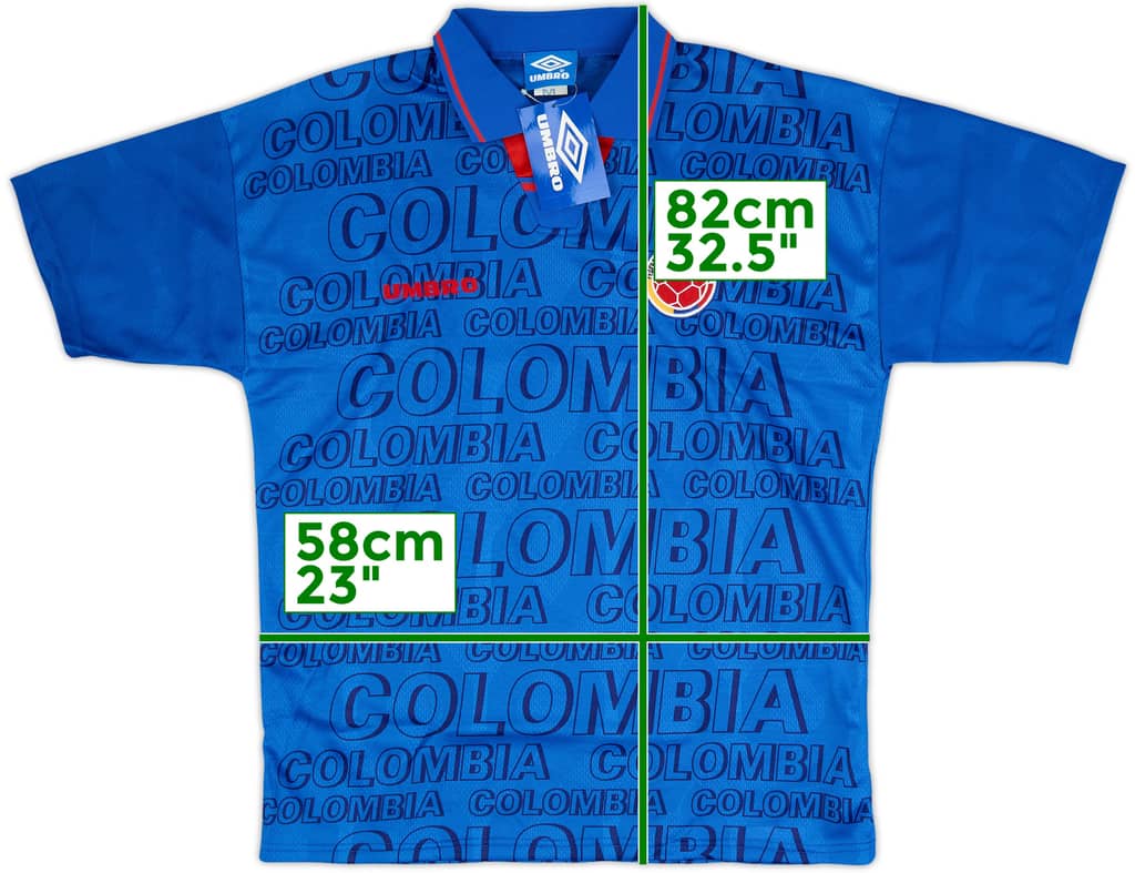 1995-96 Colombia Visitante Camiseta (M)