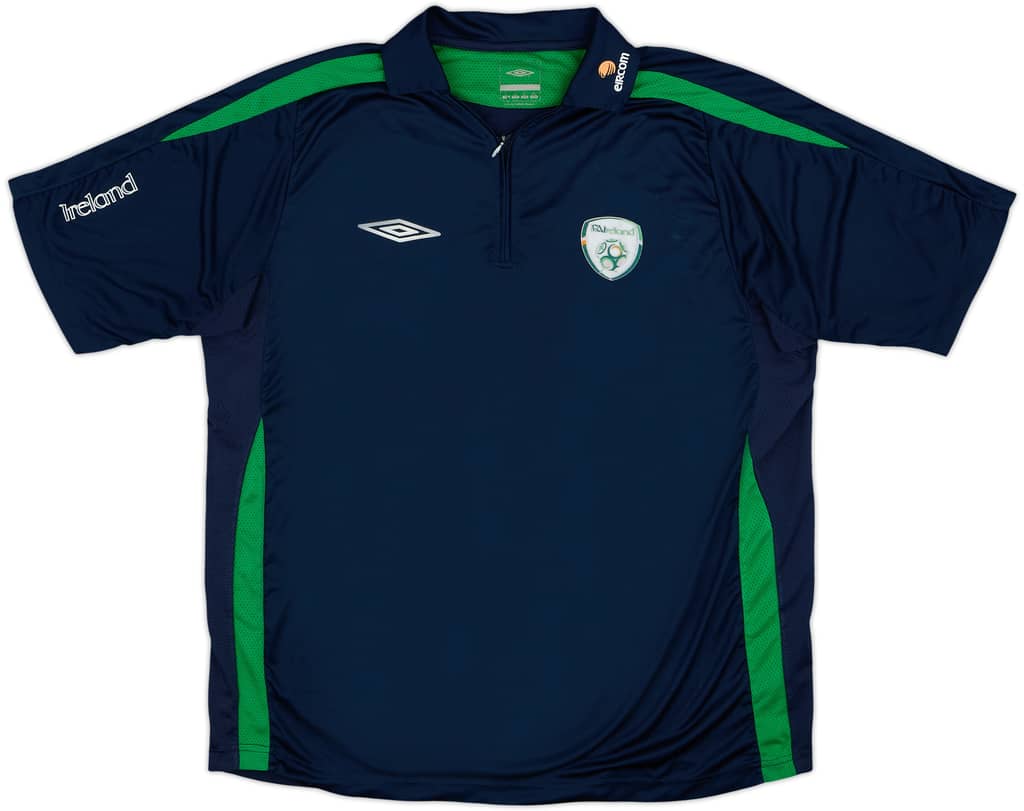 2007-08 Ireland Umbro 1/4 Zip Polo Shirt - 5/10 - (XL)