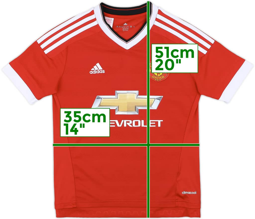 2015-16 Manchester United Home Shirt - 8/10 - (M.Boys)