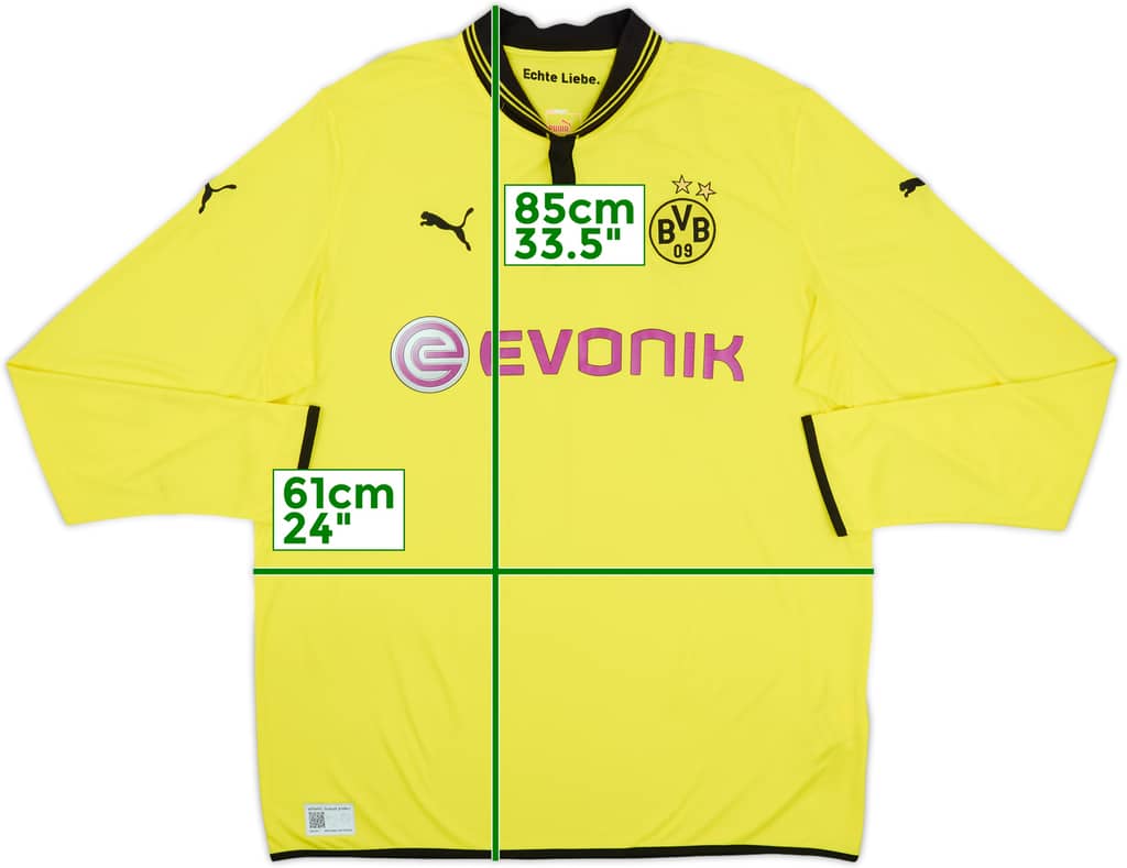 2012-13 Borussia Dortmund Home L/S Shirt - 9/10 - (XXL)