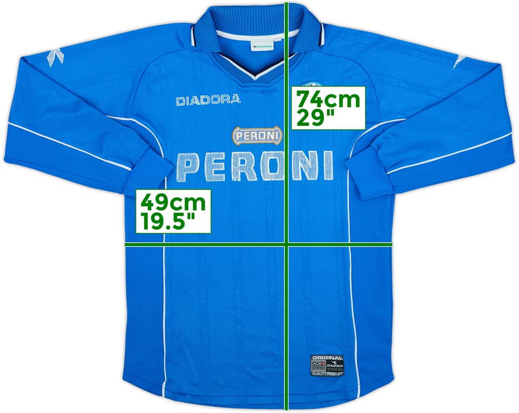 2000-01 Napoli Home L/S Shirt - 6/10 - (S)