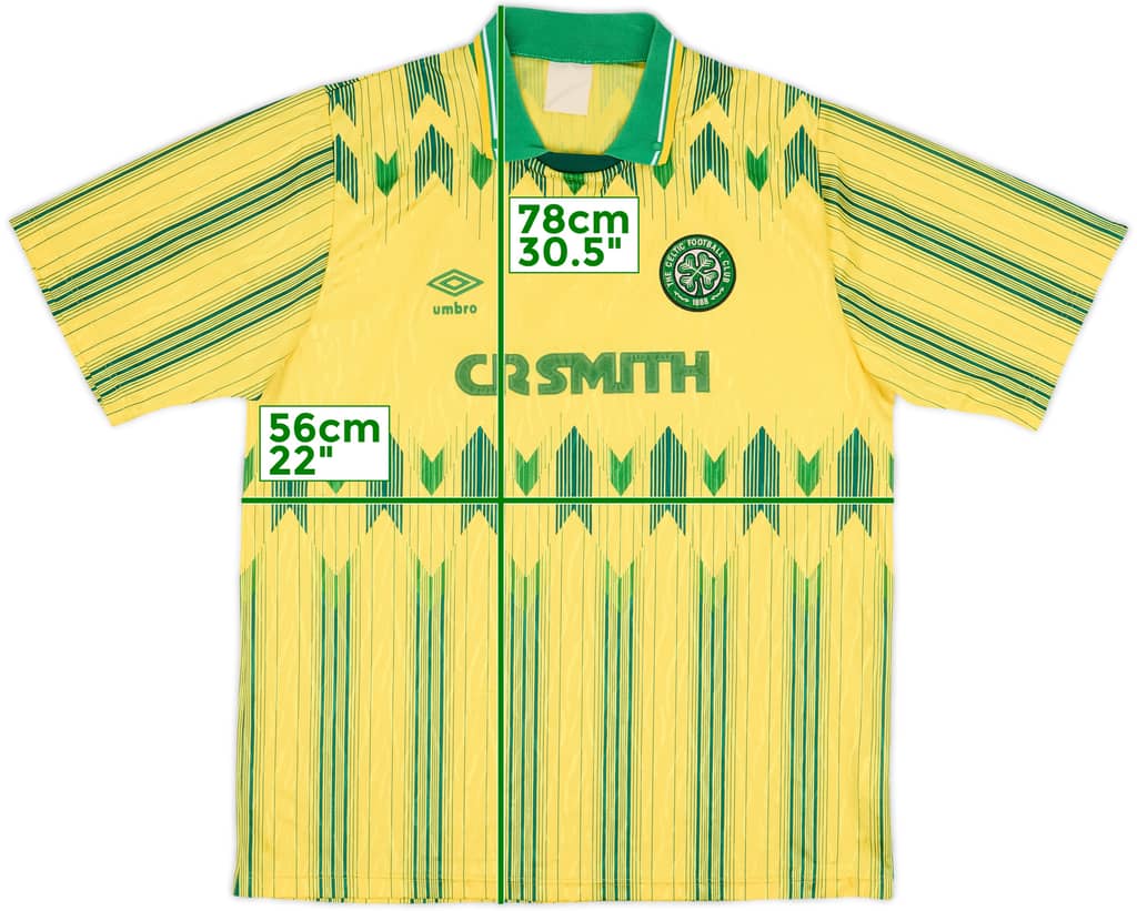 1989-91 Celtic Away Shirt - 7/10 - (L)