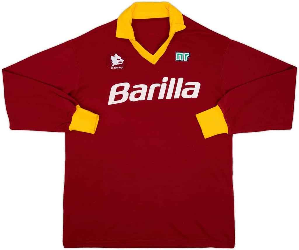 1988-89 Roma Home L/S Shirt - 9/10 - (XL)