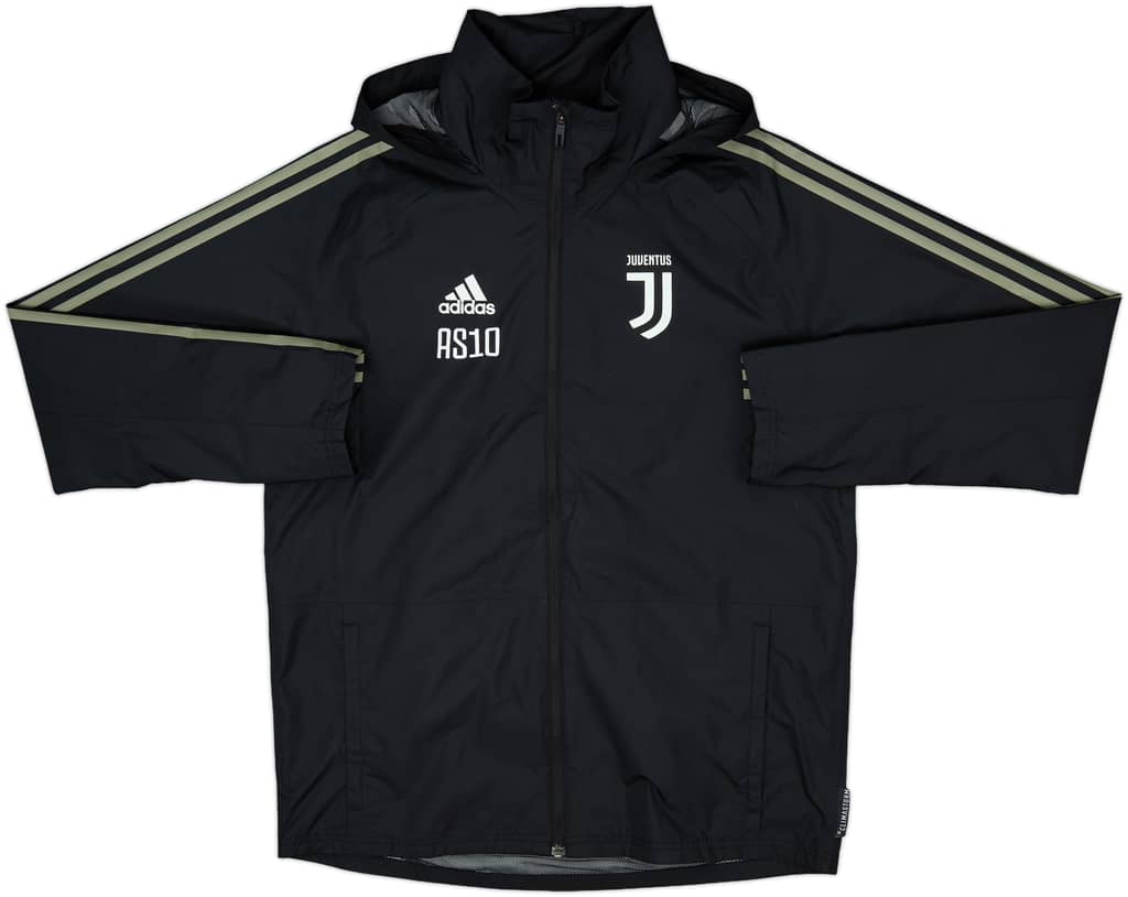 2018-19 Juventus Staff Issue adidas Hooded Rain Jacket AS10 - 8/10 - (M)
