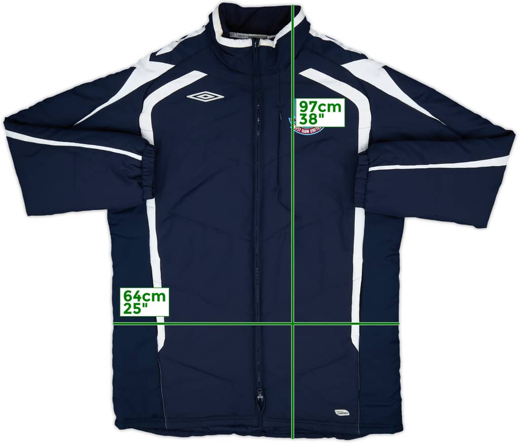 2007-08 West Ham Umbro Padded Bench Coat - 8/10 - (XL)