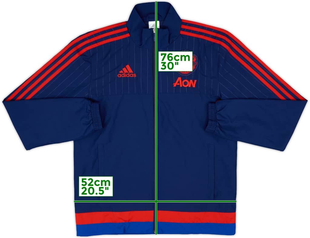 2015-16 Manchester United adidas Track Jacket - 9/10 - (S)