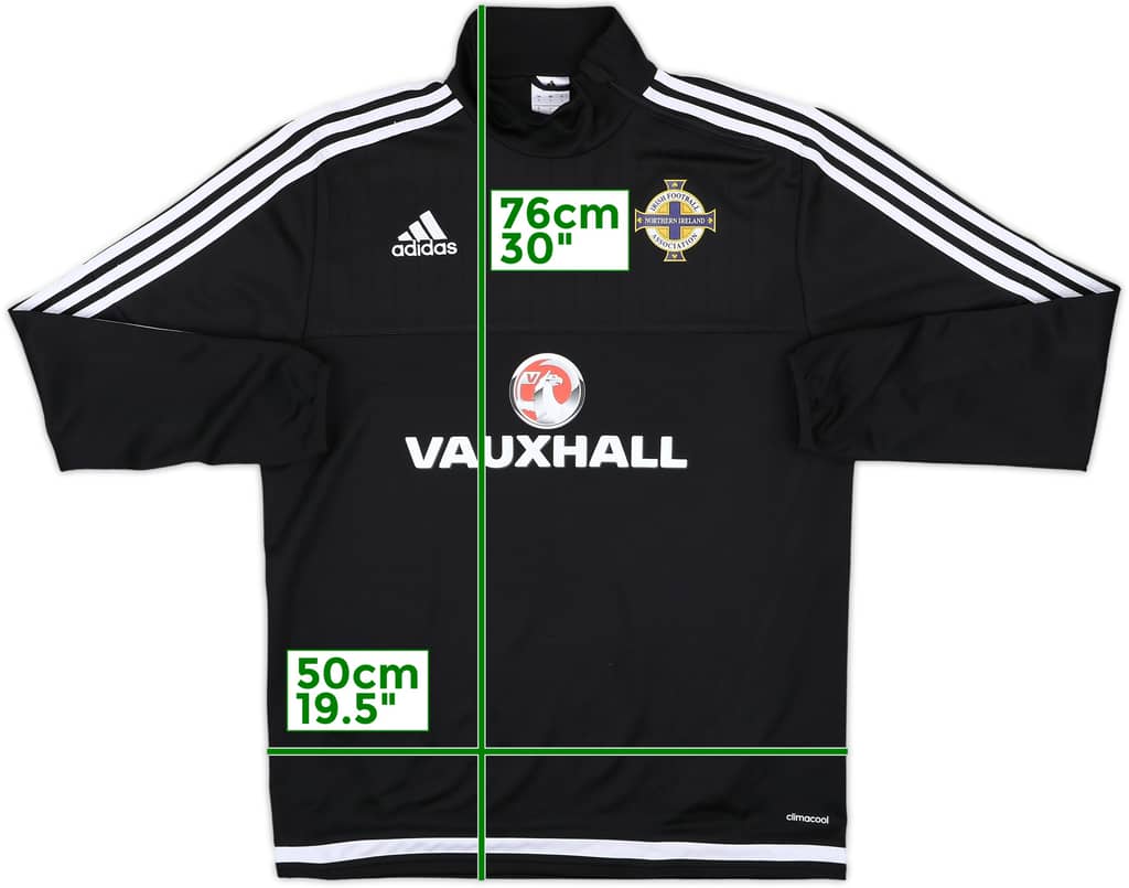 2015-16 Northern Ireland adidas 1/4 Zip Top - 8/10 - (L)