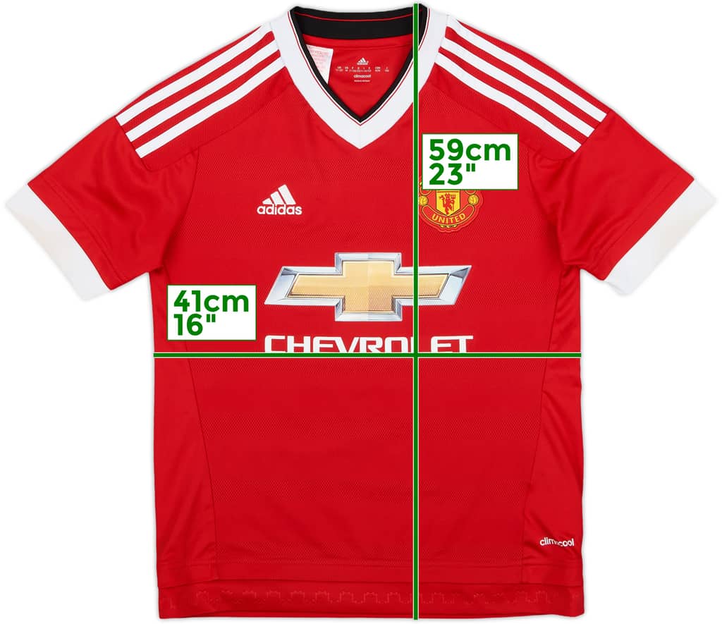2015-16 Manchester United Home Shirt - 9/10 - (M.Boys)