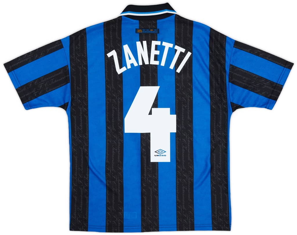 1997-98 Inter Milan Home Shirt Zanetti #4 - 7/10 - (M)