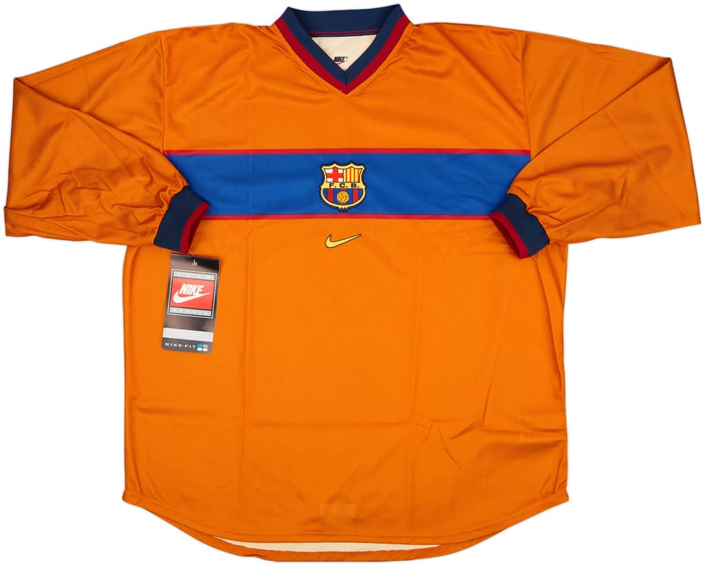 1998-00 Barcelona Player Issue Away L/S Shirt (XXL)
