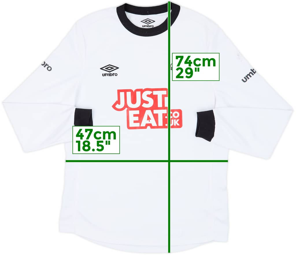 2014-15 Derby County Home L/S Shirt - 6/10 - (S)