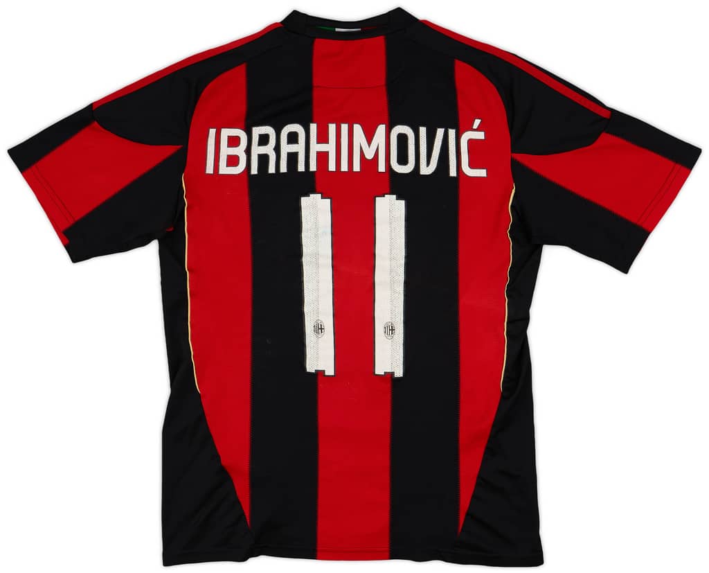 2010-11 AC Milan Home Shirt Ibrahimovic #11 - 5/10 - (S)