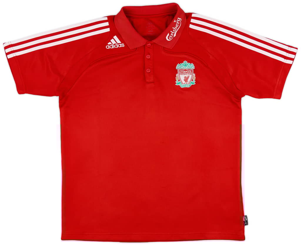 2008-09 Liverpool adidas Polo Shirt - 9/10 - (L)