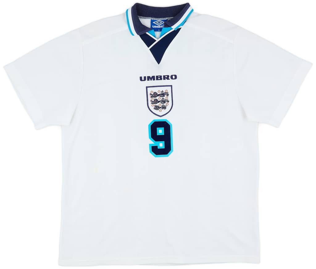 1995-97 England Home Shirt Shearer #9 - 6/10 - (XL)