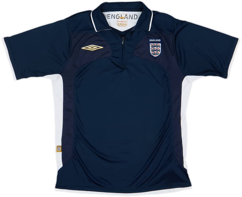 2004-06 England Umbro 1/4 Zip Polo Shirt - 9/10 - (M)