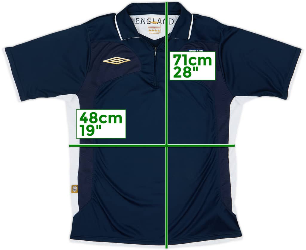 2004-06 England Umbro 1/4 Zip Polo Shirt - 9/10 - (M)