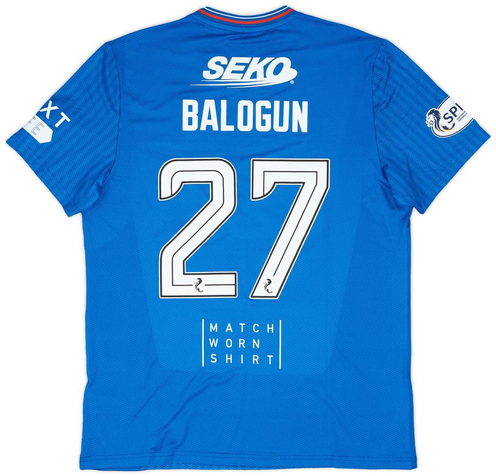 2023-24 Rangers Match Issue Home Shirt Balogun #27