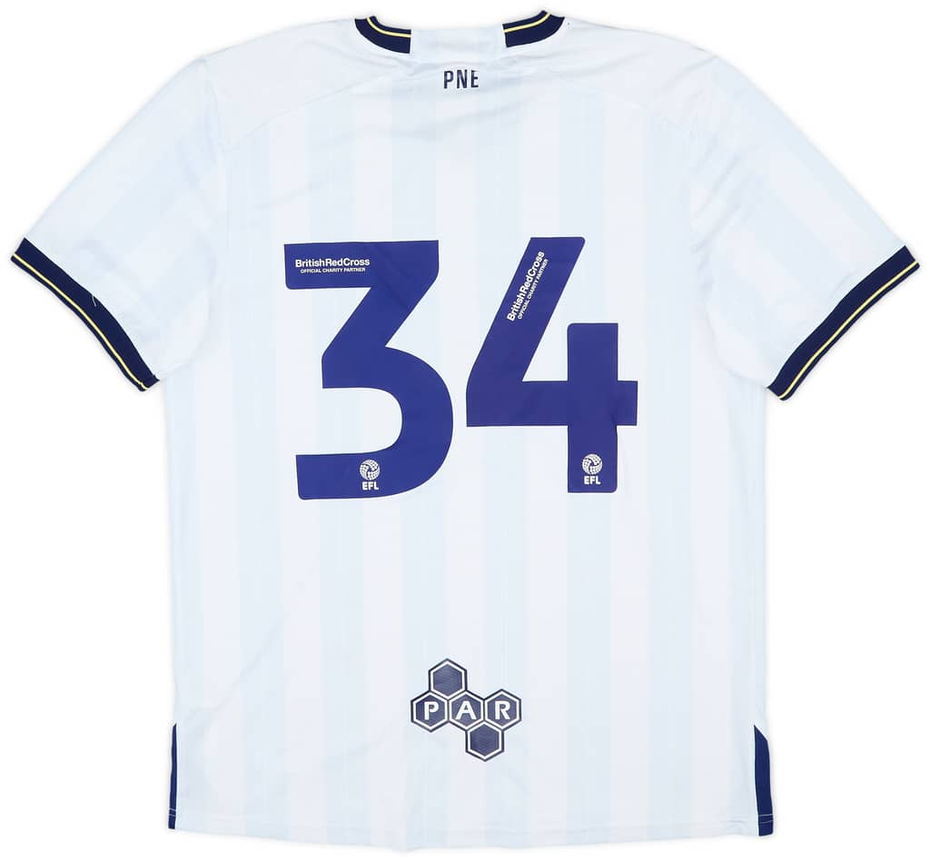 2023-24 Preston North End Match Issue Home Shirt #34
