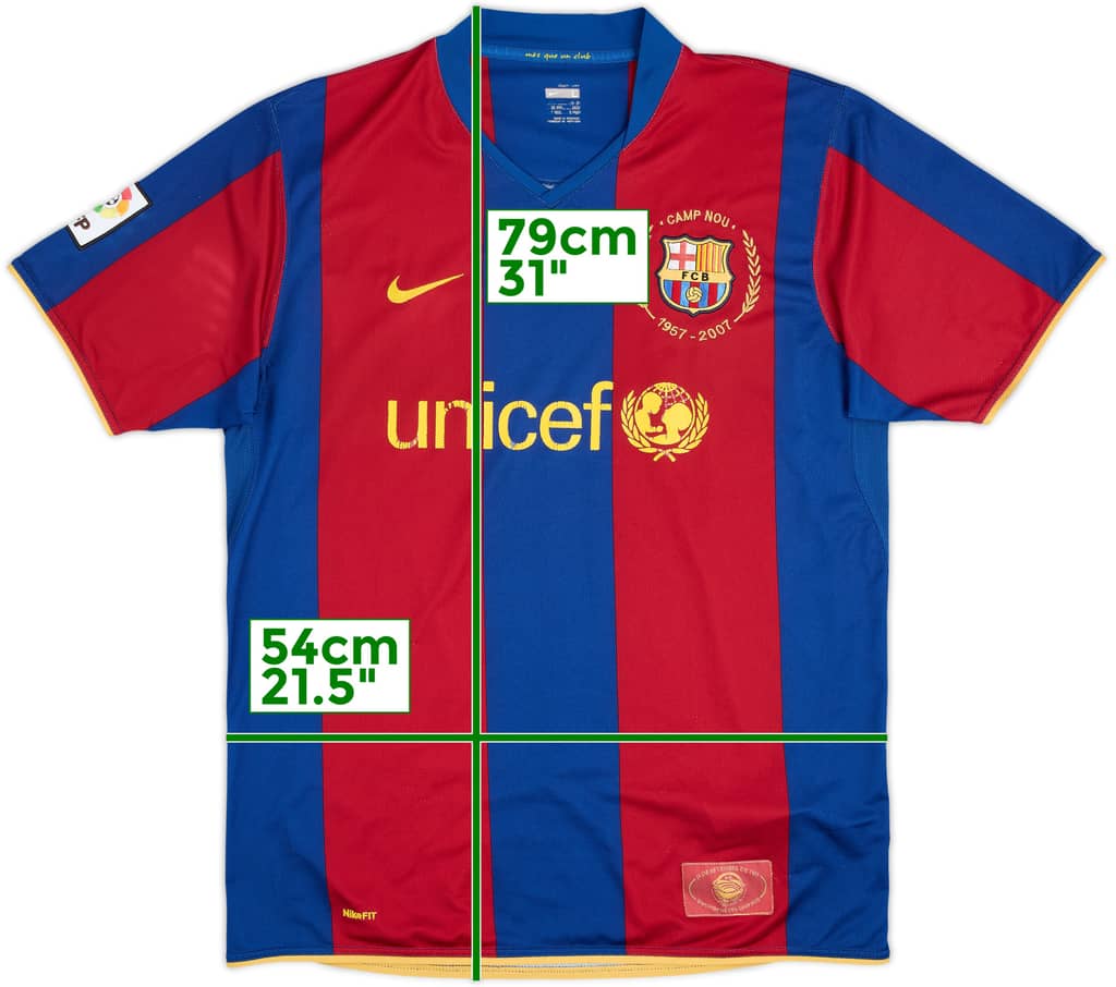 2007-08 Barcelona Local Camiseta - 5/10 - (L)