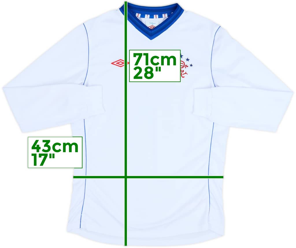 Camiseta de visitante de manga larga del Rangers 2012-13 - 9/10 - (Niños XL)