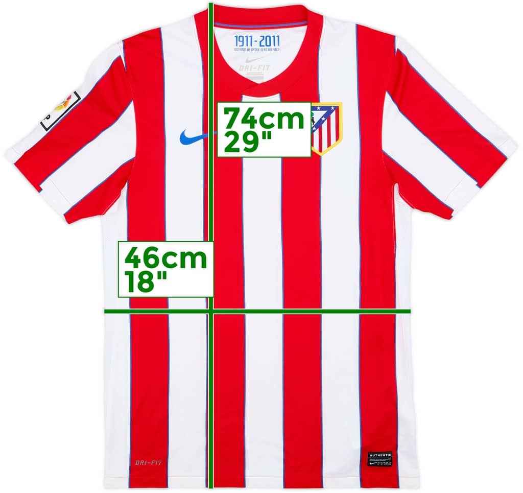 2011-12 Atletico Madrid Home Shirt - 9/10 - (S)
