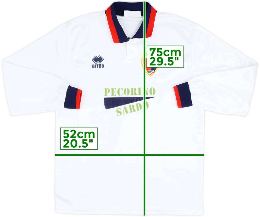 Camiseta de visitante de manga larga del Cagliari 1993-95 - 6/10 - (L)