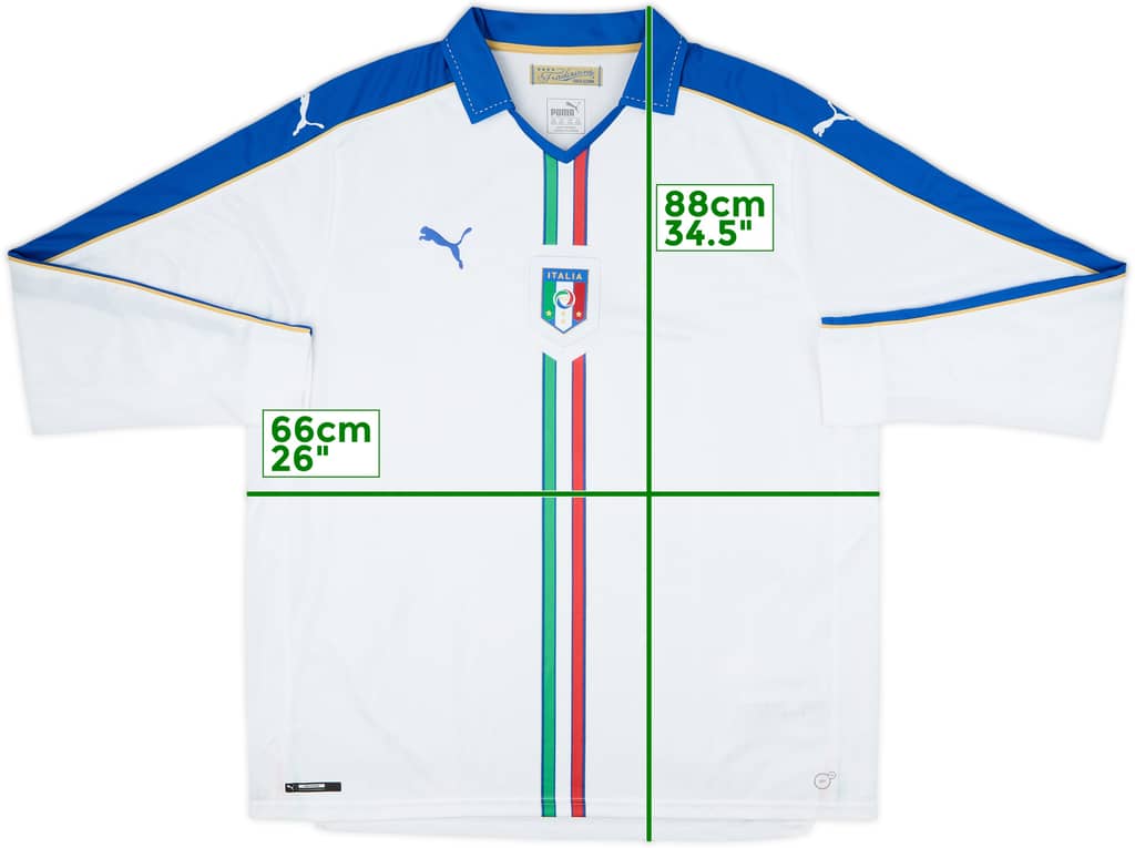 2016-17 Italy Away L/S Shirt - 10/10 - (3XL)