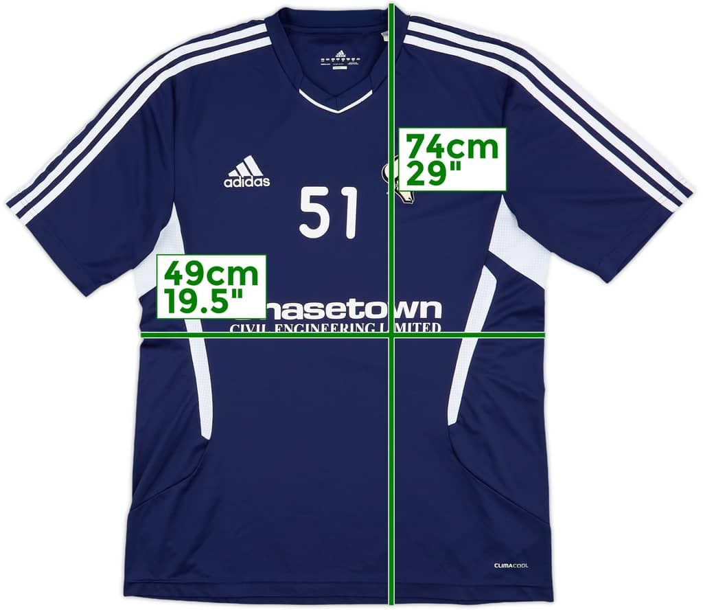 2011-12 Derby County player issue adidas Training Shirt #51 - 9/10 - (L)
